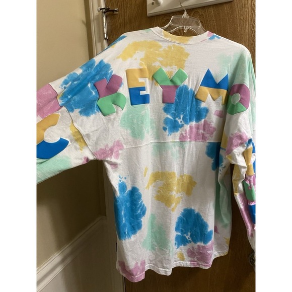 Disney Parks Spirit Jersey Mickey Mouse Tie Dye Size XL White Multicolored - Picture 15 of 16